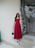 Sleeveless Square Deep Neckline A-Line Dress